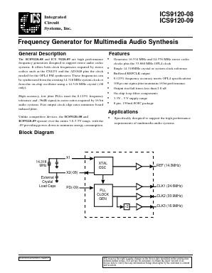 AV9120M-09 Datasheet PDF Integrated Circuit Systems