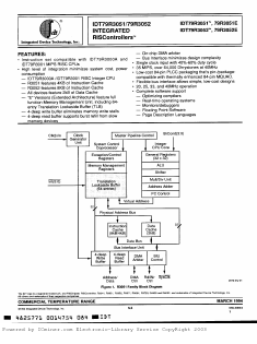 IDT79R3052E40MJ Datasheet PDF Integrated Device Technology