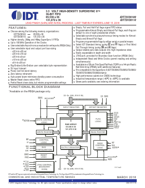 IDT72V36100L15PFG Datasheet PDF Integrated Device Technology
