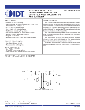 IDT74LVCH245A Datasheet PDF Integrated Device Technology