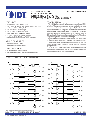 IDT74LVCH16245APF Datasheet PDF Integrated Device Technology