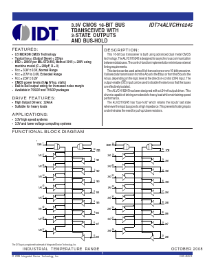 IDT74ALVCH16245PF Datasheet PDF Integrated Device Technology