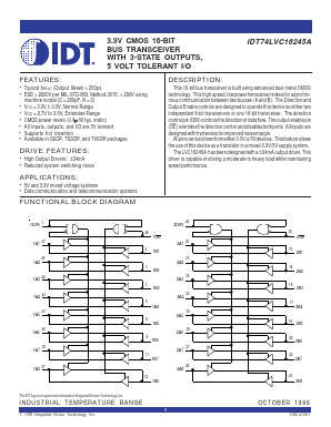 IDT74AUCR16245APA Datasheet PDF Integrated Device Technology