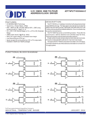 IDT74FCT163344APV8 Datasheet PDF Integrated Device Technology