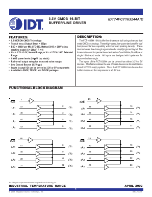 IDT74FCT163244APV Datasheet PDF Integrated Device Technology