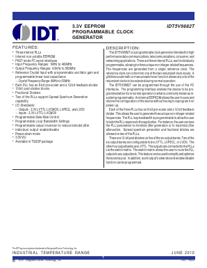 IDT5V9882T Datasheet PDF Integrated Device Technology