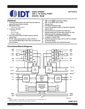 IDT7037L Datasheet PDF Integrated Device Technology