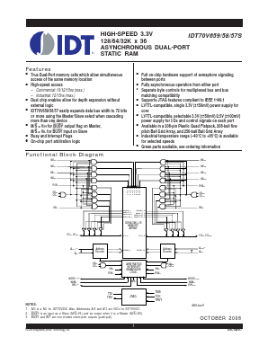 IDT70V659S Datasheet PDF Integrated Device Technology