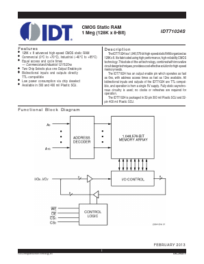 IDT71024S Datasheet PDF Integrated Device Technology