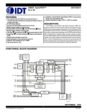 IDT723611L30PQF Datasheet PDF Integrated Device Technology