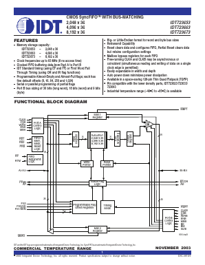 IDT723673L15PF Datasheet PDF Integrated Device Technology