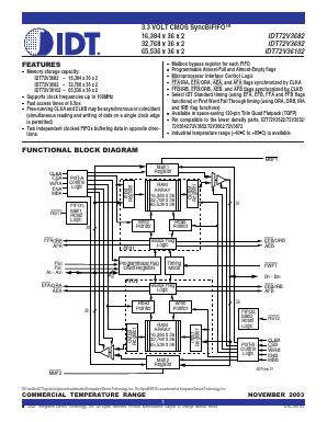 IDT72V36102L10PF Datasheet PDF Integrated Device Technology