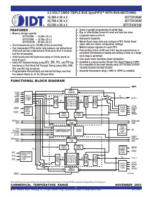 IDT72V36106L15PF Datasheet PDF Integrated Device Technology