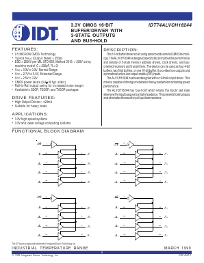 IDT74ALVCH16244PF Datasheet PDF Integrated Device Technology
