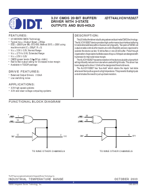 IDT74ALVCH162827PA Datasheet PDF Integrated Device Technology