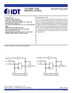 IDT74FCT163374APVG Datasheet PDF Integrated Device Technology
