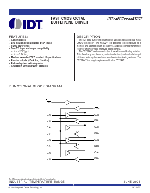 IDT74FCT2244ATQG Datasheet PDF Integrated Device Technology