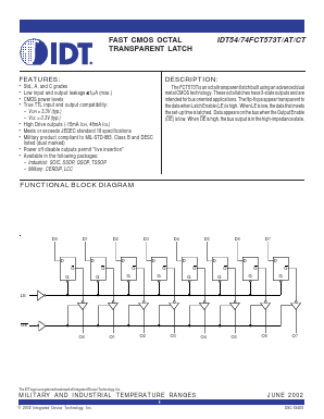 IDT74FCT573TPGB Datasheet PDF Integrated Device Technology