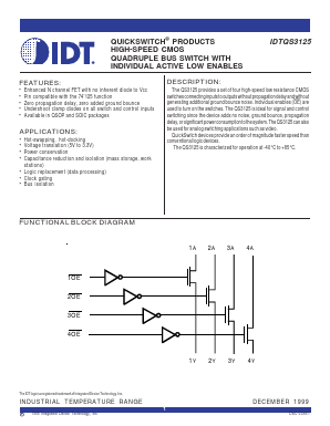 IDTQS3125 Datasheet PDF Integrated Device Technology