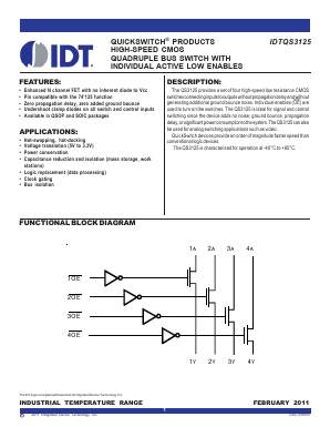 IDTQS3125S1G8 Datasheet PDF Integrated Device Technology
