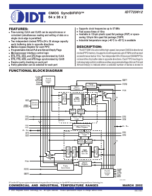 IDT723612L20PQF Datasheet PDF Integrated Device Technology