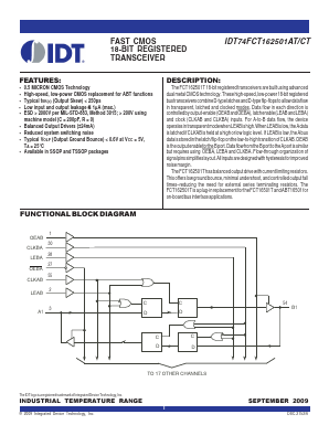 IDT74FCT162501ATPVG Datasheet PDF Integrated Device Technology