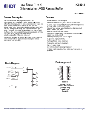 8543BG Datasheet PDF Integrated Device Technology