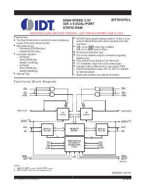 IDT70V07S35J Datasheet PDF Integrated Device Technology
