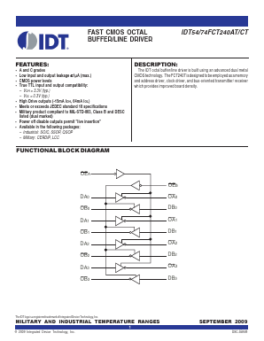 74FCT240ATPYG Datasheet PDF Integrated Device Technology