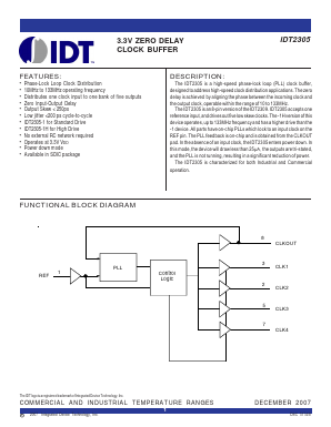 IDT2305-1 Datasheet PDF Integrated Device Technology