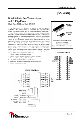 IN74AC651N Datasheet PDF IK Semicon Co., Ltd