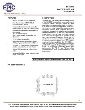 EI16C552 Datasheet PDF IMP, Inc