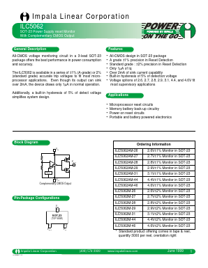 ILC5062M-46 Datasheet PDF Impala Linear Corporation