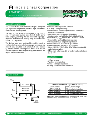 ILC7081 Datasheet PDF Impala Linear Corporation