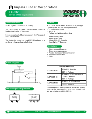ILC7362CP-30 Datasheet PDF Impala Linear Corporation