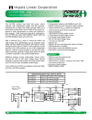 ILC7536-IN Datasheet PDF Impala Linear Corporation