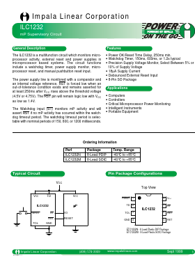 ILC1232N Datasheet PDF Impala Linear Corporation