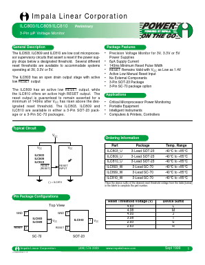 ILC803RU Datasheet PDF Impala Linear Corporation