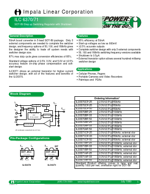 ILC6371BP-25 Datasheet PDF Impala Linear Corporation