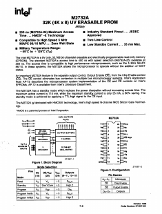 M2732A Datasheet PDF Intel