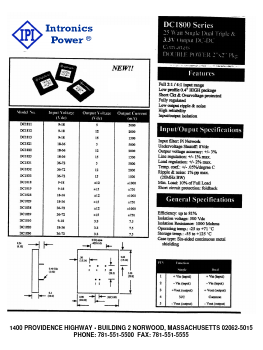 DC1830 Datasheet PDF Intronics Power, Inc.
