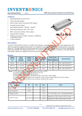EUC-108T140ST Datasheet PDF Inventronics Inc.