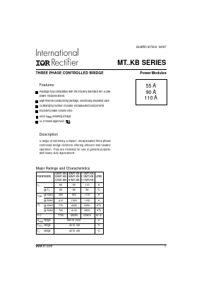 111MT160KBS90 Datasheet PDF International Rectifier