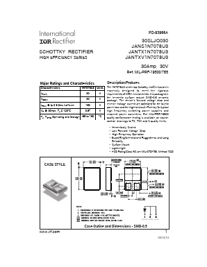JANTX1N7078U3 Datasheet PDF International Rectifier