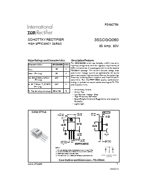 35SCGQ060 Datasheet PDF International Rectifier