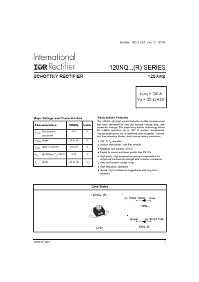120NQ045 Datasheet PDF International Rectifier