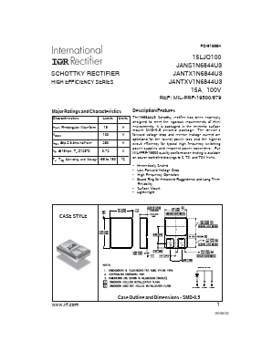 JANTX1N6844U3 Datasheet PDF International Rectifier