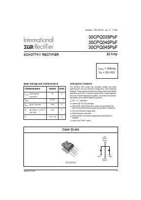 30CPQ035PBF Datasheet PDF International Rectifier