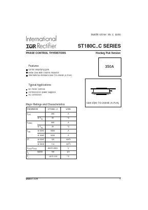ST180C Datasheet PDF International Rectifier