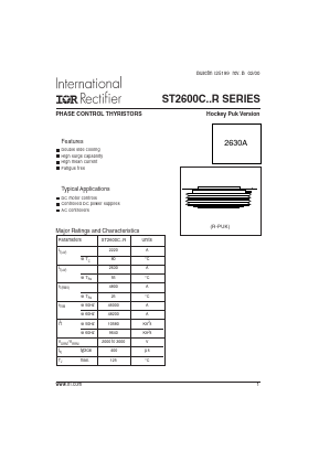 ST2600C28R2 Datasheet PDF International Rectifier